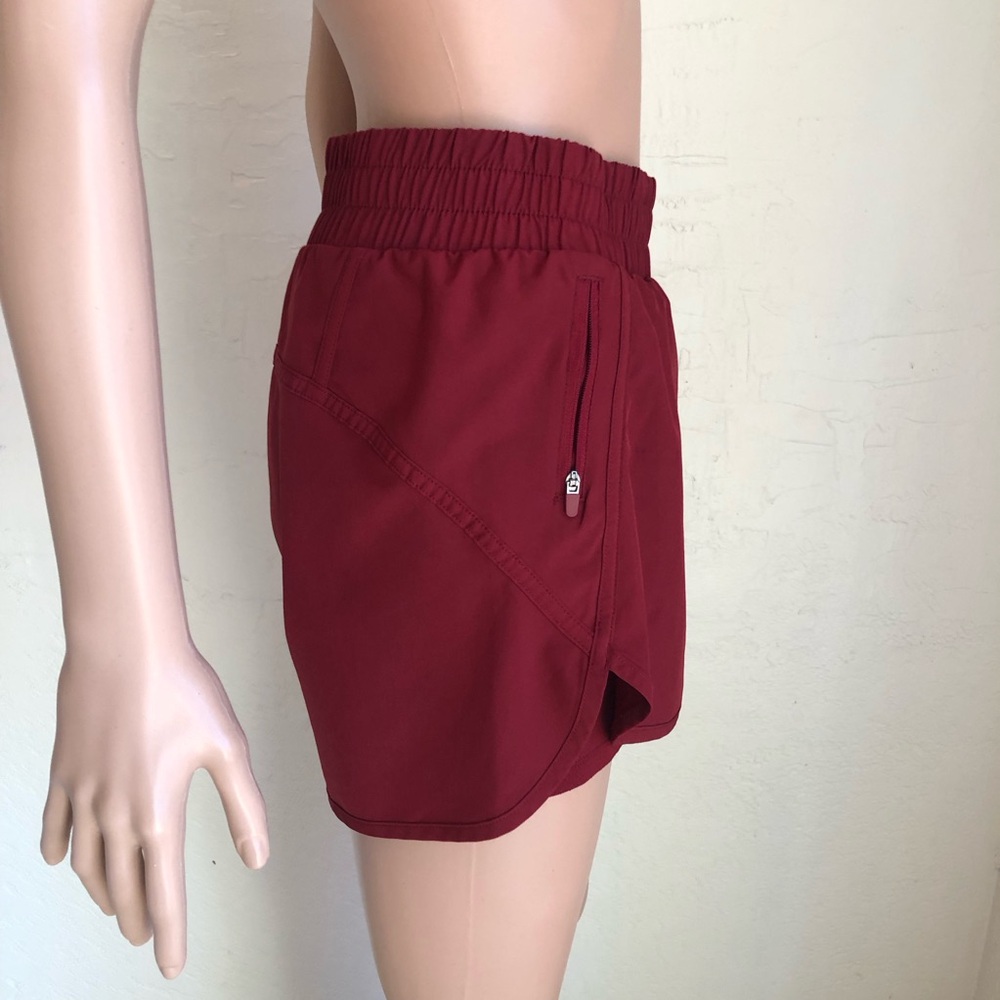 Athletic Works Burgundy￼/Maroon￼ Running Lined Shorts Women’s Size L Activewear